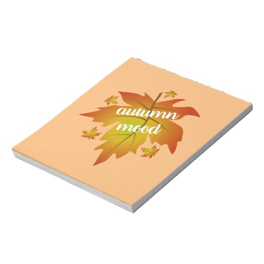 Blätter zur Stimmungstyp im Herbst Notizblock (Rotiert)