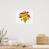 Blätter zur Stimmungstyp im Herbst Poster (Küche)