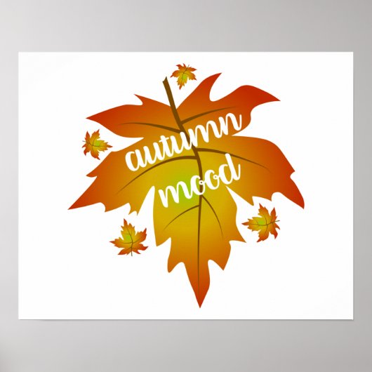 Blätter zur Stimmungstyp im Herbst Poster (Vorne)