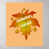 Blätter zur Stimmungstyp im Herbst Poster (Vorne)
