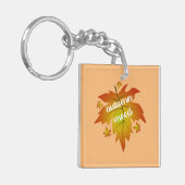 Blätter zur Stimmungstyp im Herbst Schlüsselanhänger (Vorderseite links)