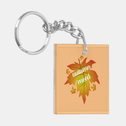Blätter zur Stimmungstyp im Herbst Schlüsselanhänger (Vorderseite links)