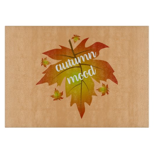 Blätter zur Stimmungstyp im Herbst Schneidebrett (Vorderseite)