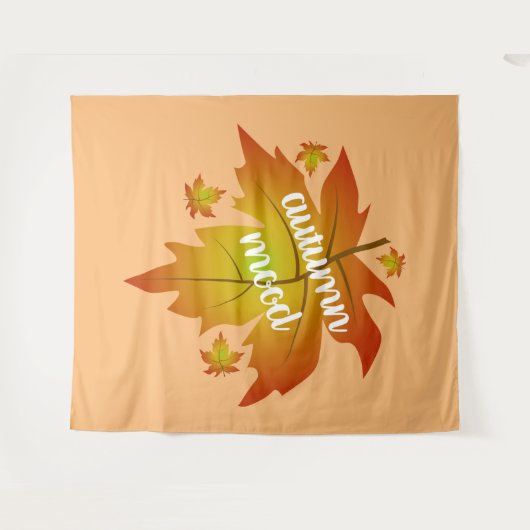 Blätter zur Stimmungstyp im Herbst Wandteppich (Vorderseite (Horizontal))