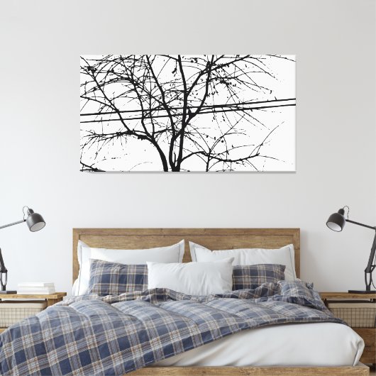 Blätter, Zweige und Power im Herbst Leinwanddruck (Insitu (Schlafzimmer))