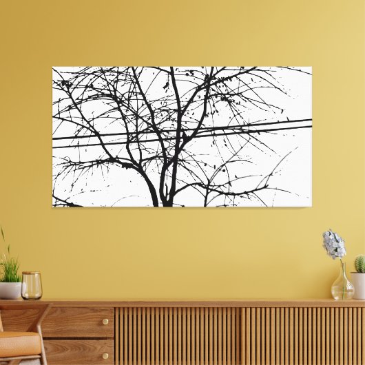 Blätter, Zweige und Power im Herbst Leinwanddruck (Insitu (Wohnzimmer))