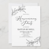 Blätter Zweigstellen Minimalistisches häusliche Er Einladung (Vorderseite)