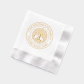 Blätterbaum mit Stammnamen Familienname Datum NT v Servietten Mit Folie (Links)