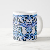 Blätterblau Jumbo-Tasse (Vorderseite Rechts)