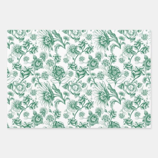 Blätterfelsen (grün) geschenkpapier set (Vorderseite)