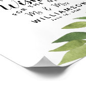 Blättergrün Blatt Unterzeichnen eines Cork Party/H Poster (Ecke)