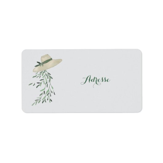 Blätterhut Adressaufkleber (Vorne)