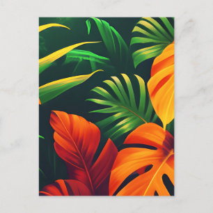 BLÄTTERIGE BLÄTTER NATUR GARTEN POSTKARTE