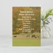 Blätterkühe in Weideland Einladung (Stehend Vorderseite)