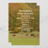 Blätterkühe in Weideland Einladung (Vorne/Hinten)