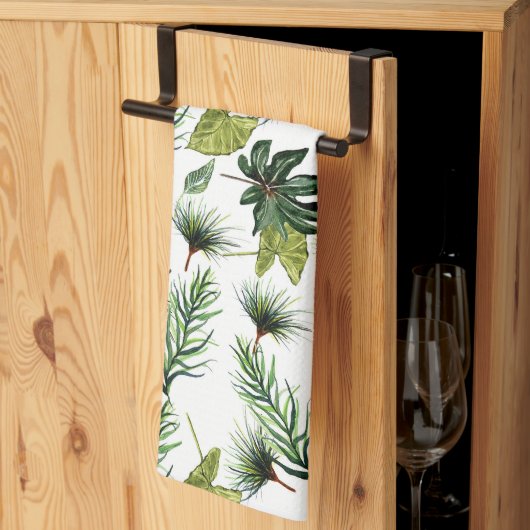 Blättermuster Geschirrtuch (Drittel gefaltet)