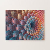 Blättermuster in Pastellfarben Puzzle (Horizontal)