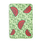 Blättermuster und Wassermelonen Badematte (Vorderseite Vertikal)