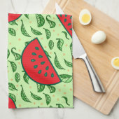 Blättermuster und Wassermelonen Geschirrtuch (Viertel Falte)