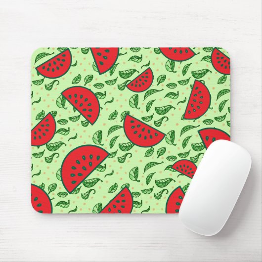 Blättermuster und Wassermelonen Mousepad (Mit Mouse)
