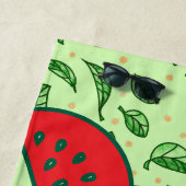 Blättermuster und Wassermelonen Strandtuch (Beispiel)