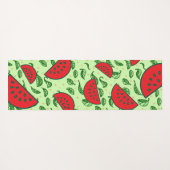 Blättermuster und Wassermelonen Yogamatte (Rückseite (Horizontal))