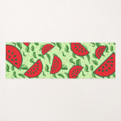 Blättermuster und Wassermelonen Yogamatte (Vorderseite (Horizontal))