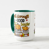 Blättern durch ein gutes Buch Tasse (Vorderseite Links)