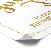 Blättern Sie bitte Ihren Daumenabdruck auf unserem Poster (Ecke)