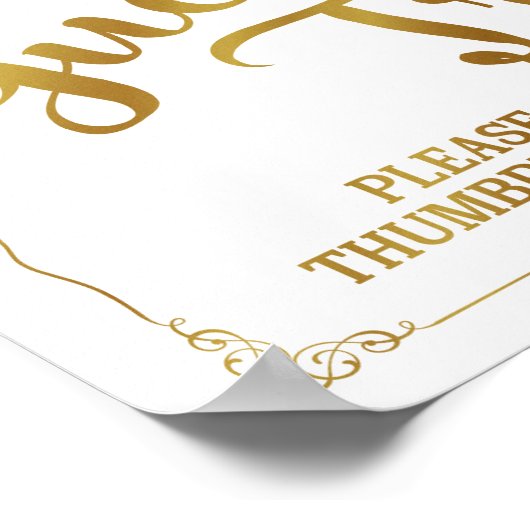 Blättern Sie bitte Ihren Daumenabdruck auf unserem Poster (Ecke)