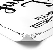 Blättern Sie bitte Ihren Daumenabdruck auf unserem Poster (Ecke)