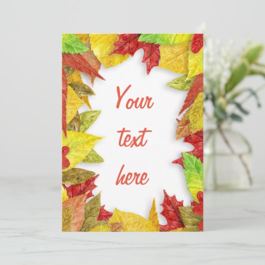 Blätterrahmen im Herbst (Stehend Vorderseite)