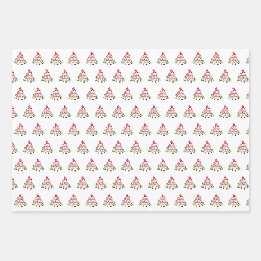 BLÄTTERSCHALTFLÄCHEN GESCHENKPAPIER SET (Vorderseite 3)