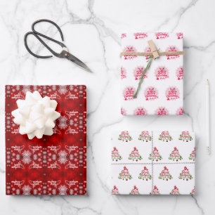 BLÄTTERSCHALTFLÄCHEN GESCHENKPAPIER SET