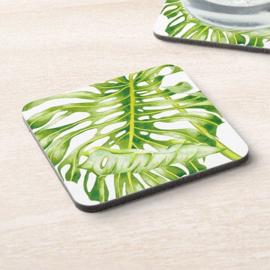 Blätterskulpturen auf einem Set von Untersetzer (2 (Linke Seite)