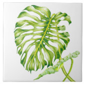 Blätterskulpturen auf einer Keramik (2) Fliese (Vorderseite)