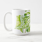 Blätterskulpturen auf einer klassischen Tasse (A) (Links)