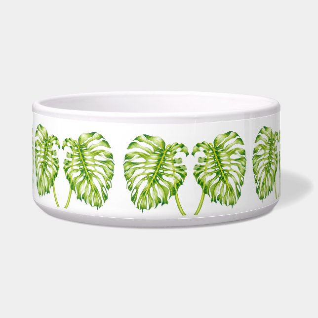 Blätterskulpturen auf einer Salatschale Napf (Vorderseite)