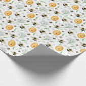 Blätterteig für Honigbienen Geschenkpapier (Ecke)