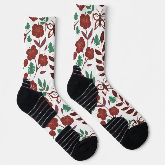 Blätterteiggewächse und Schmetterlinge Socken (Rechts)