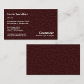 Blätterunterwuchs Textur - Dunkelbraun Visitenkarte (Vorne/Hinten)