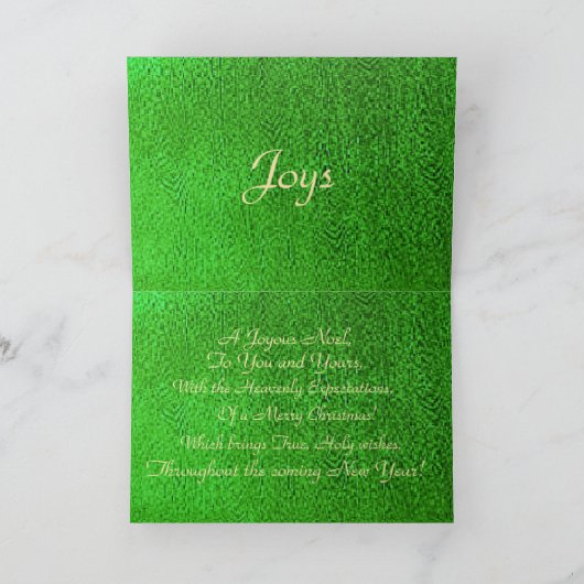 Blätterwerk grün feiertagskarte (Innenseite)