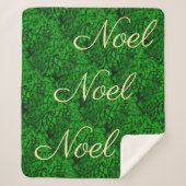 Blätterwerk Grüne Sherpa Blanket Sherpadecke (Vorderseite)