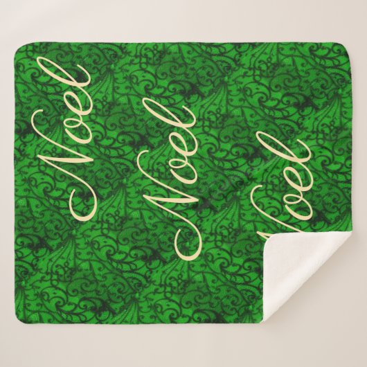 Blätterwerk Grüne Sherpa Blanket Sherpadecke (Vorderseite (Horizontal))