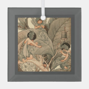 Blattfeen reparieren Blätter Ornament Aus Glas