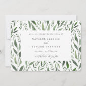 Blattfloralflora Save the Date (Rückseite)