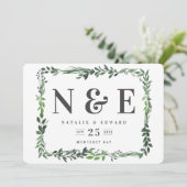 Blattfloralflora Save the Date (Stehend Vorderseite)