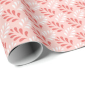 Blattgedeih Gitter in Flamingo Geschenkpapier (Rolleneckpunkt)
