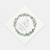 Blattgeometrische Aquarelldetails Serviette (Ecke)