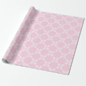 Blattgitter in Rosa Geschenkpapier (Ungerollt)